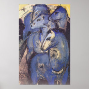 Franz Marc - Torn från Blue Horses 1913 Equestrian Poster