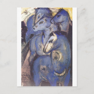 Franz Marc - Torn från Blue Horses 1913 Equestrian Vykort