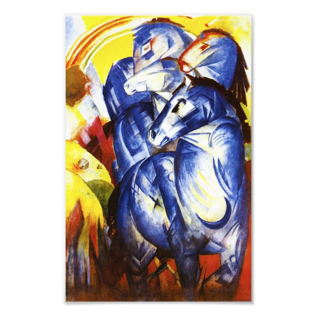 Franz Marc Torn i Blue Horses Print Fototryck (Framsidan)