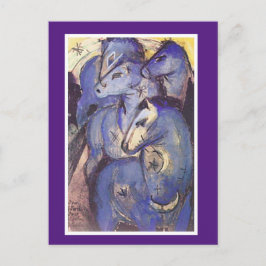 Franz Marc, Torn of Blue Horses, Fine Art Vykort