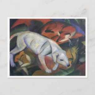 Franz Marc - Tre djur 1912 hund rävolja Vykort