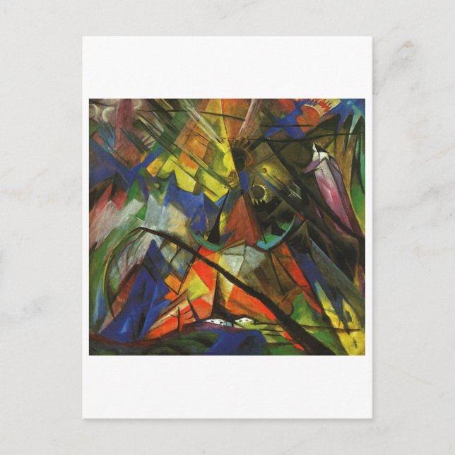 Franz Marc - Tyrol Tirol 1914 Oil Canvas Light Orb Vykort (Framsida)