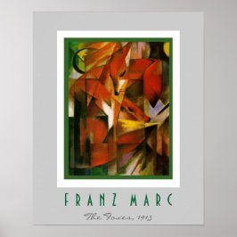 Franz Marc - tyska uttryckssymbolen - Foxes Poster