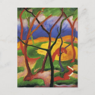 Franz Marc- Weasels Spela Vykort