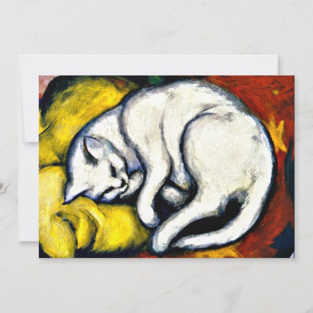 Franz Marc - White Cat. Franz Marc 1912-målning. (Framsida)