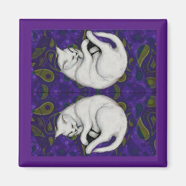 Franz Marc, White Cat Sleeping Magnet (Framsidan)