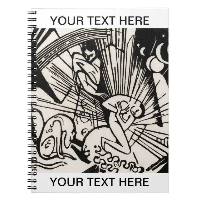 Franz Marc Woodcut Personlig för försoning Anteckningsbok (Framsidan)