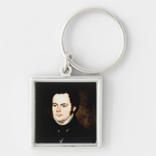 Franz Peter Schubert Fyrkantig Silverfärgad Nyckelring