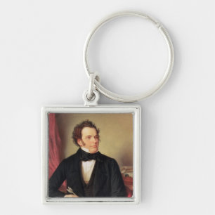 Franz Peter Schubert Fyrkantig Silverfärgad Nyckelring
