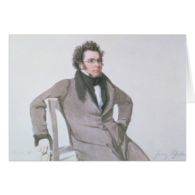Franz Schubert, 1825 Hälsningskort (Framsidan Horizontal)