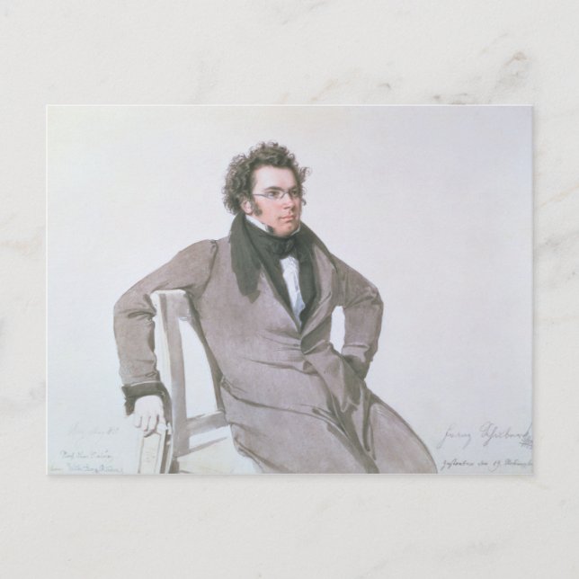 Franz Schubert , 1825 Vykort (Framsida)