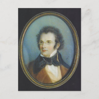 Franz Schubert från miniatyr signerad René Vykort