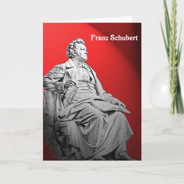 Franz Schubert hälsningkort Kort (Framsida)