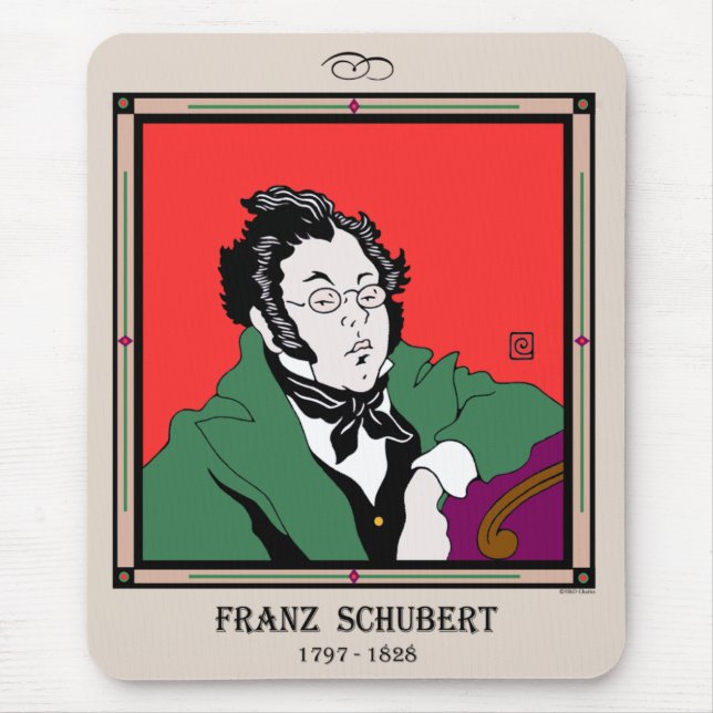 Franz Schubert Mousepad Musmatta (Framsidan)