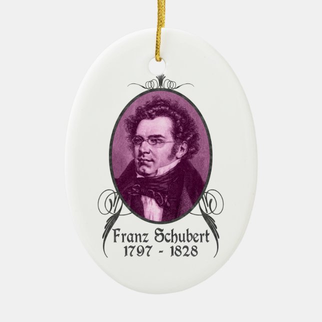 Franz Schubert prydnad Julgransprydnad Keramik (Framsidan)