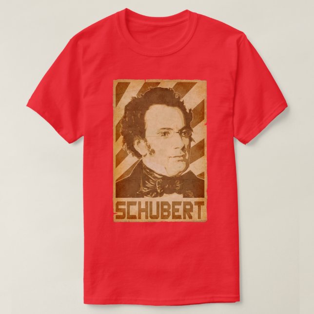 Franz Schubert Retro Propaganda T Shirt (Design framsida)