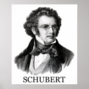 Franz Schubert, svart Poster