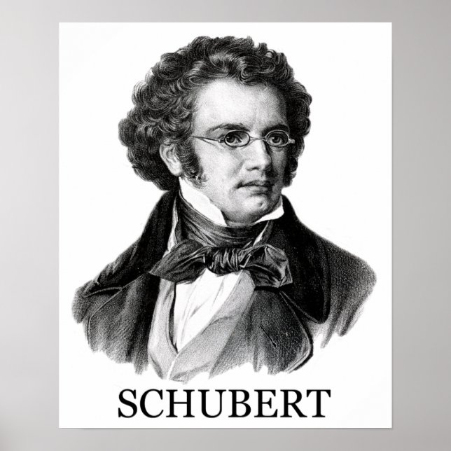 Franz Schubert, svart Poster (Framsidan)