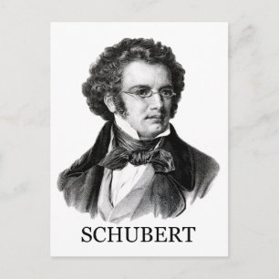 Franz Schubert, svart Vykort