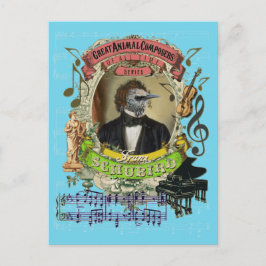 Franz Schubird Funny Bird Animal Composer Schubert Vykort