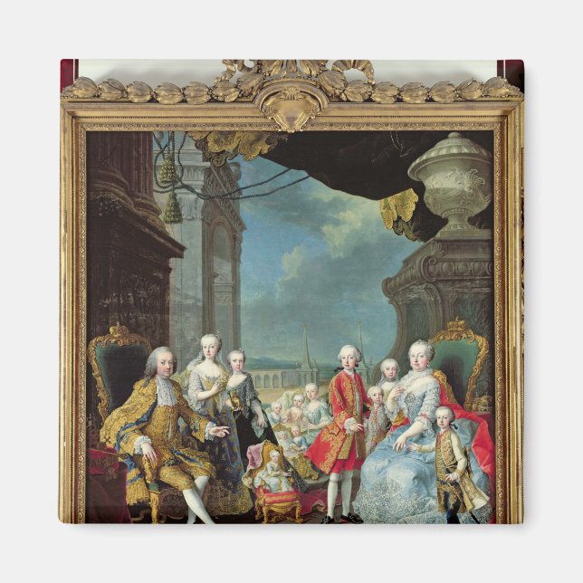 Franz Stephan I med sin fru Marie-Therese Magnet (Framsidan)