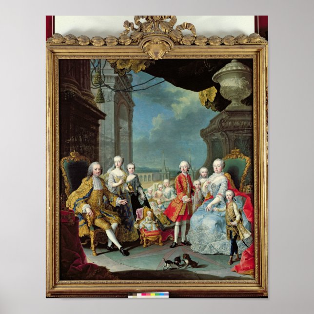 Franz Stephan I med sin fru Marie-Therese Poster (Framsidan)