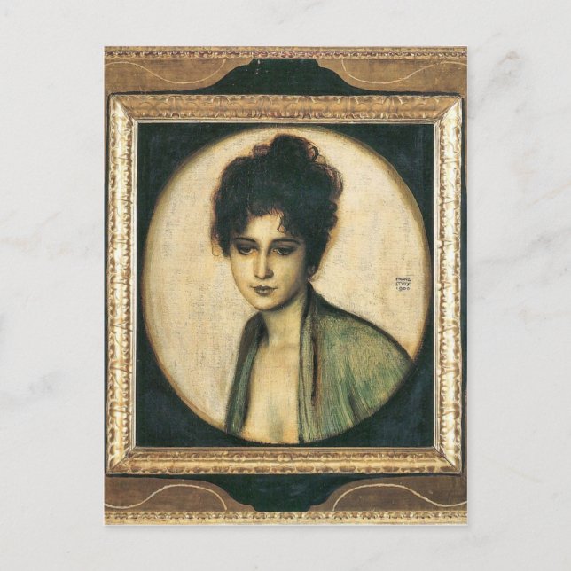 Franz von Stuck - Porträtt från Feez Vykort (Framsida)