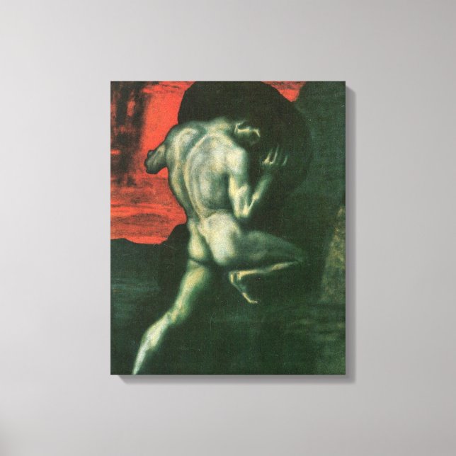 Franz von Stuck - Sisyphus Canvastryck (Framsida)