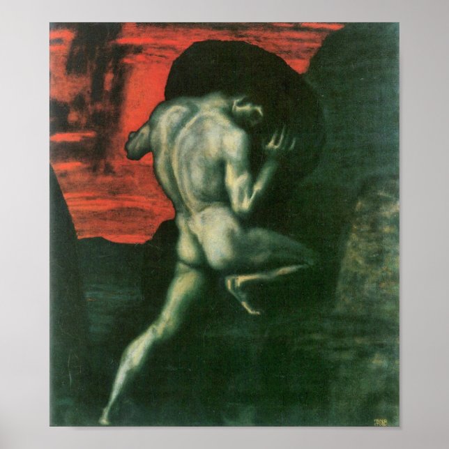 Franz von Stuck - Sisyphus Poster (Framsidan)
