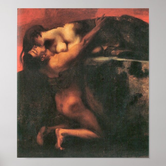 Franz von Stuck - Sphinxens kyss Poster (Framsidan)