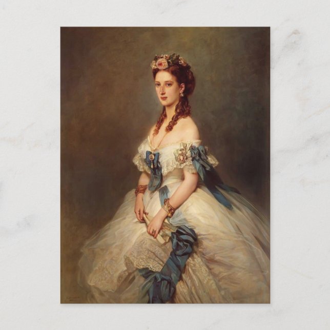 Franz Winterhalter- Alexandra, prinsessan av Wales Vykort (Framsida)