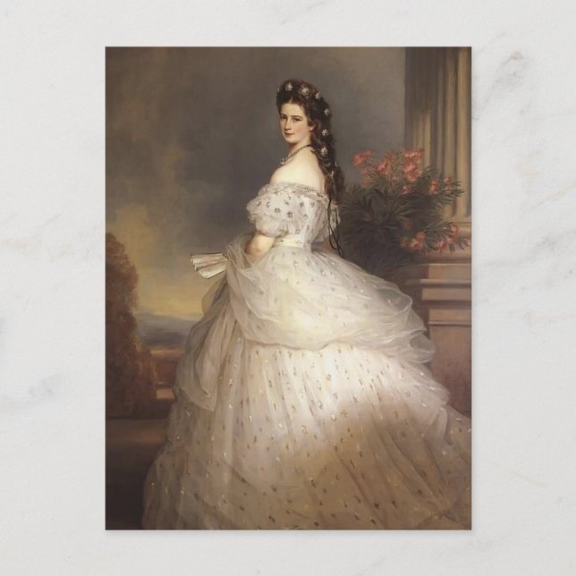 Franz Winterhalter- Elizabeth, Österrikes Empress Vykort (Framsida)