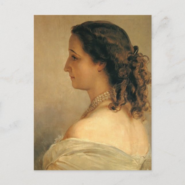 Franz Winterhalter: Eugenie, kejsarinnan av Fransk Vykort (Framsida)
