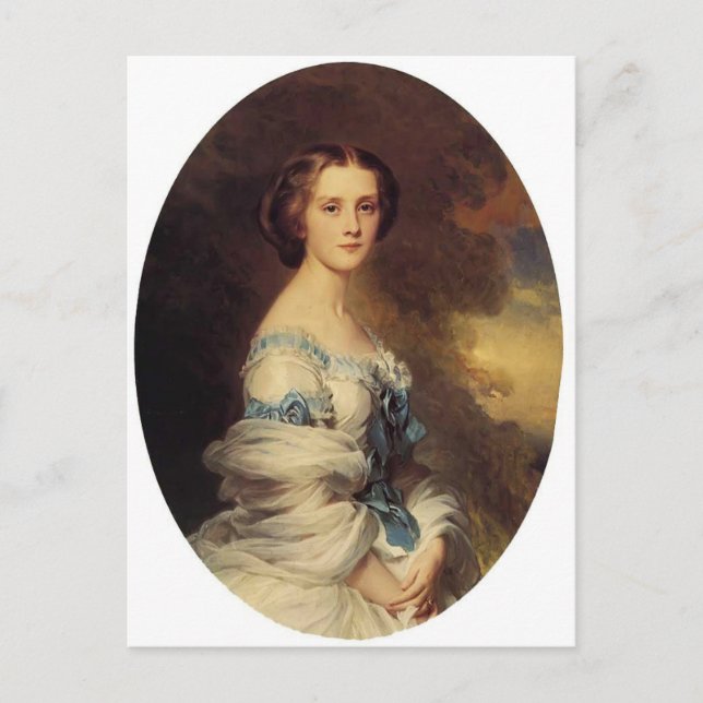 Franz Winterhalter- Melanie de Bussiere Vykort (Framsida)