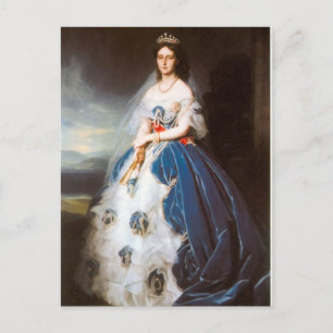 Franz Winterhalter- Porträtt vid drottningen Olga Vykort