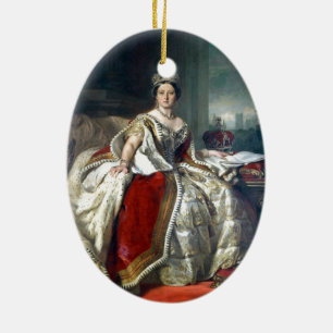 Franz Winterhalter porträttdrottning Victoria Julgransprydnad Keramik