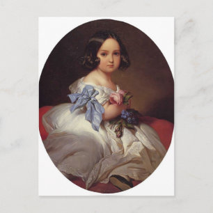 Franz Winterhalter- prinsessan Charlotte av Belgie Vykort