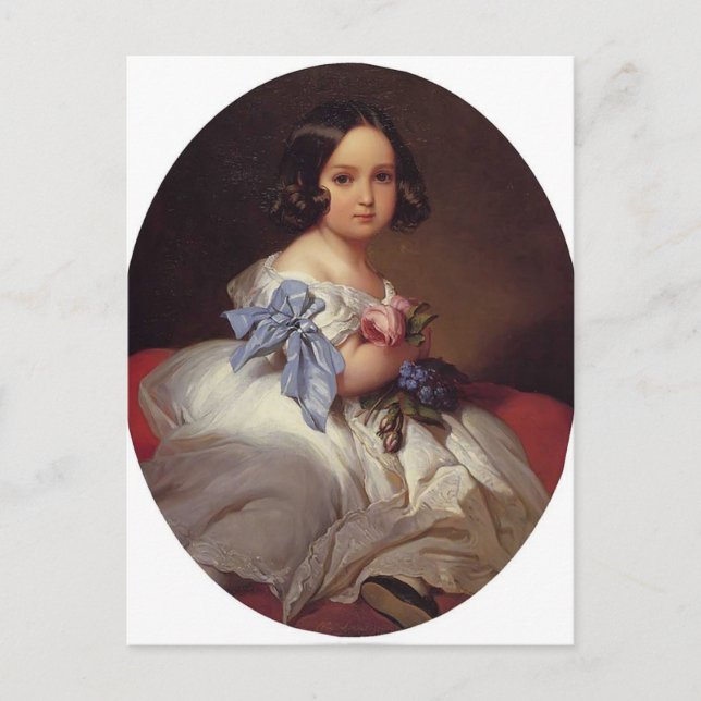 Franz Winterhalter- prinsessan Charlotte av Belgie Vykort (Framsida)