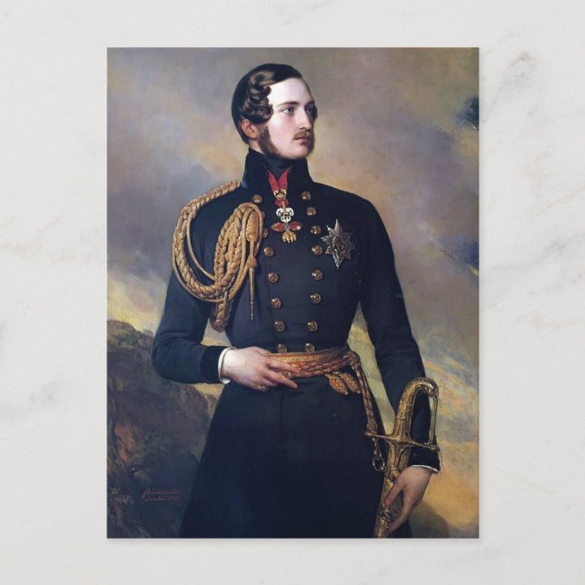 Franz Xaver Winterhalter- Prince Albert Vykort (Framsida)
