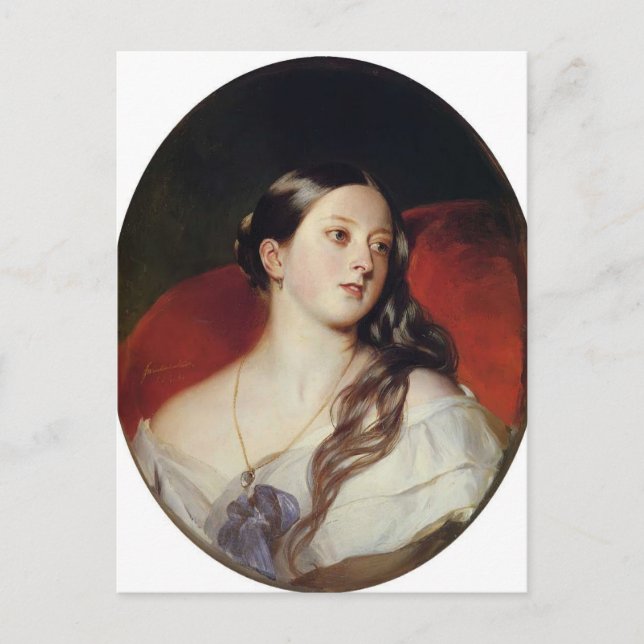Franz Xaver Winterhalter- Queen Victoria Vykort (Framsida)