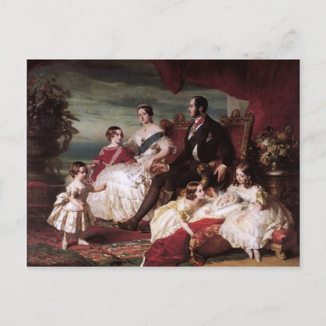 Franz Xaver Winterhalter - Royalet Family 1846 Vykort (Framsida)