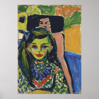 Franzi före en ordförande i Carved Poster