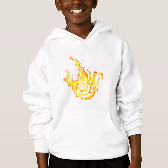 Franzied Flame Fläkt Art T Shirt (Framsida)