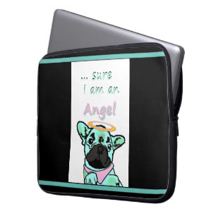 Französische Bulldogge Angel Laptop Fodral