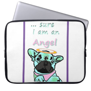 Französische Bulldogge Angel Laptopschutzhülle Laptop Fodral