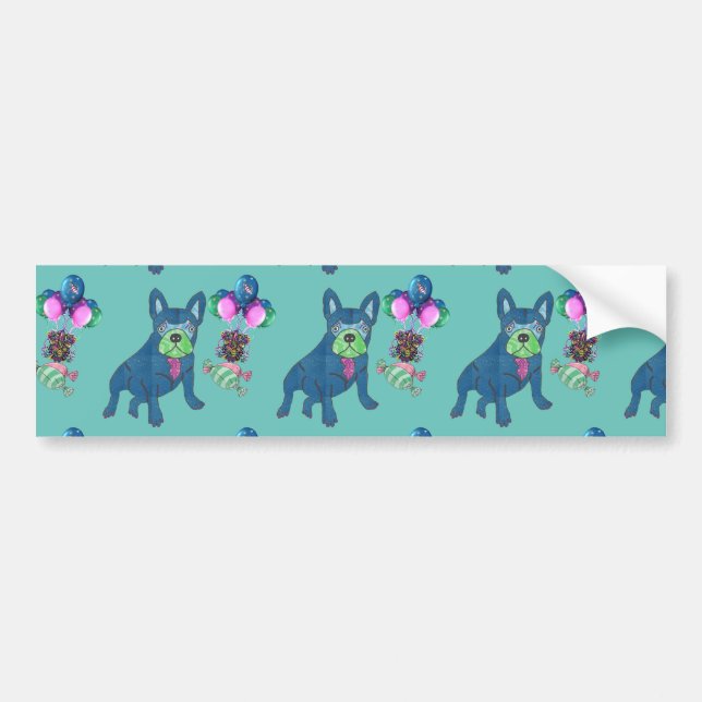 Französische-Bulldogge Autoaufkleber Bildekal (Framsidan)