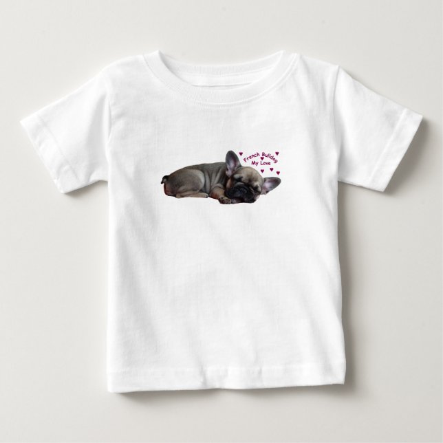 Französische Bulldogge Baby Shirt T Shirt (Framsida)