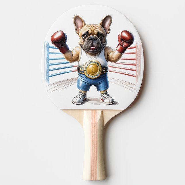 Französische Bulldogge Boxen French Bulldog  Pingisracket (Framsidan)