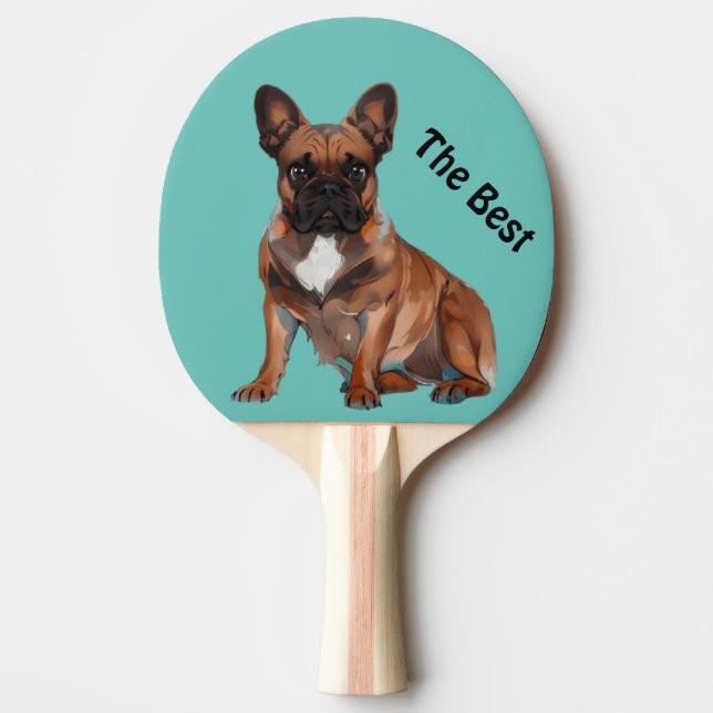 Französische Bulldogge Cartoon French Bulldog Pingisracket (Framsidan)