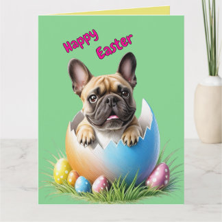 Französische Bulldogge Ei Ostern French Bulldog Kort